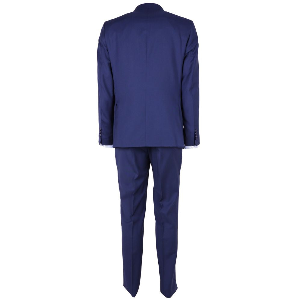 Made in Italy Blue Wool Vergine Suit