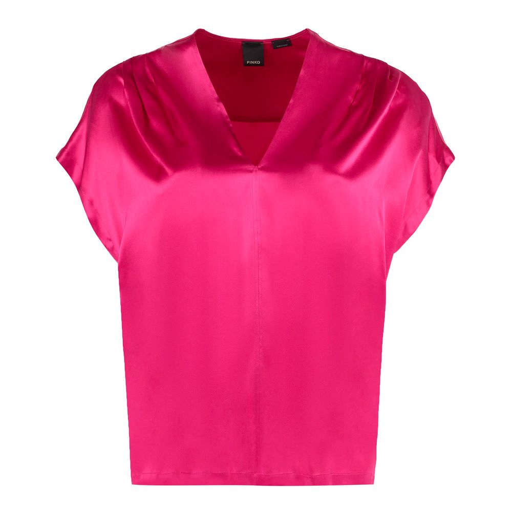 PINKO Fuchsia Silk Tops & T-Shirt