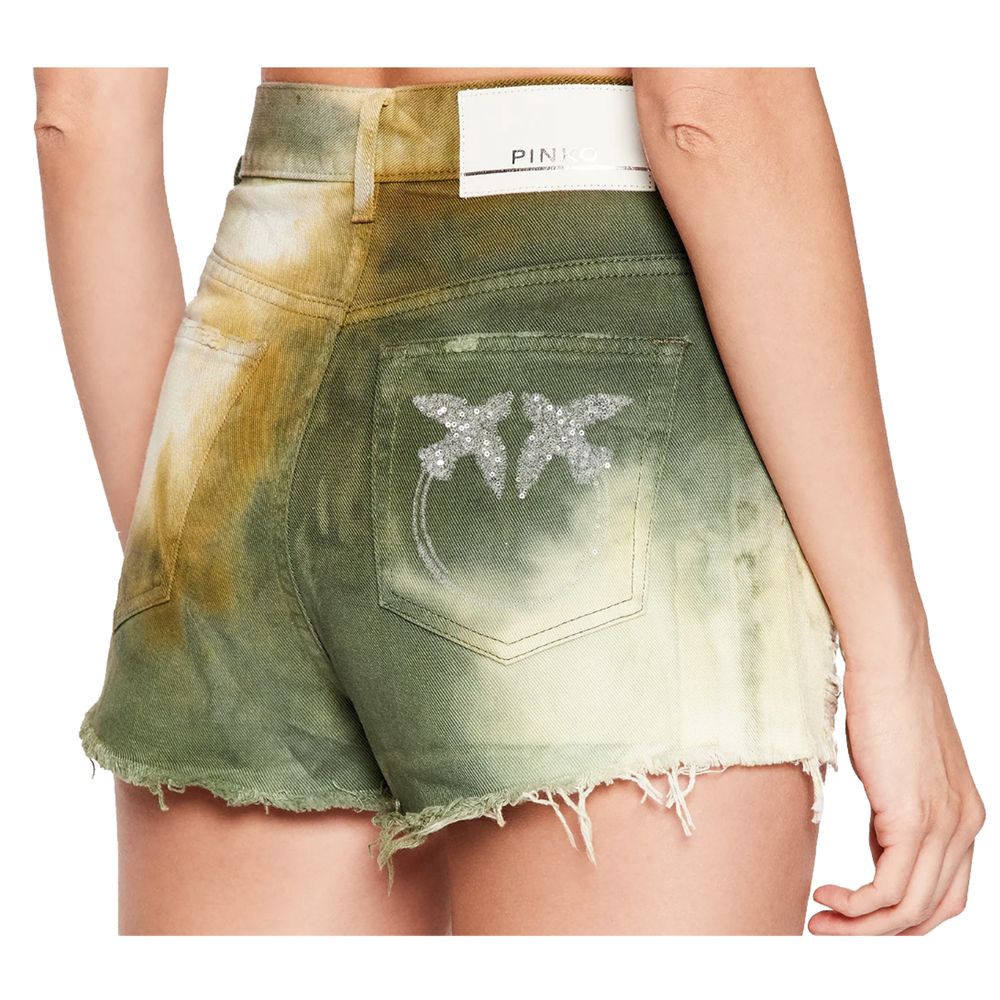 PINKO Green Cotton Short