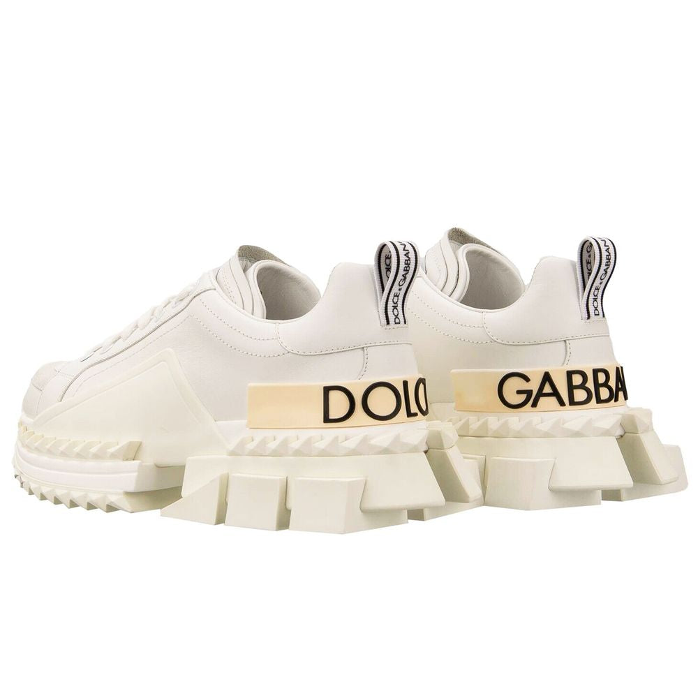 Dolce & Gabbana White Leather Di Calfskin Sneaker