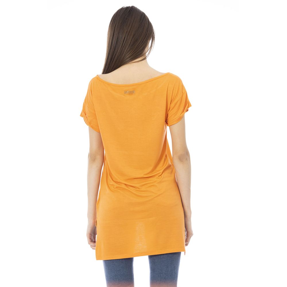 Just Cavalli Orange Cotton Tops & T-Shirt