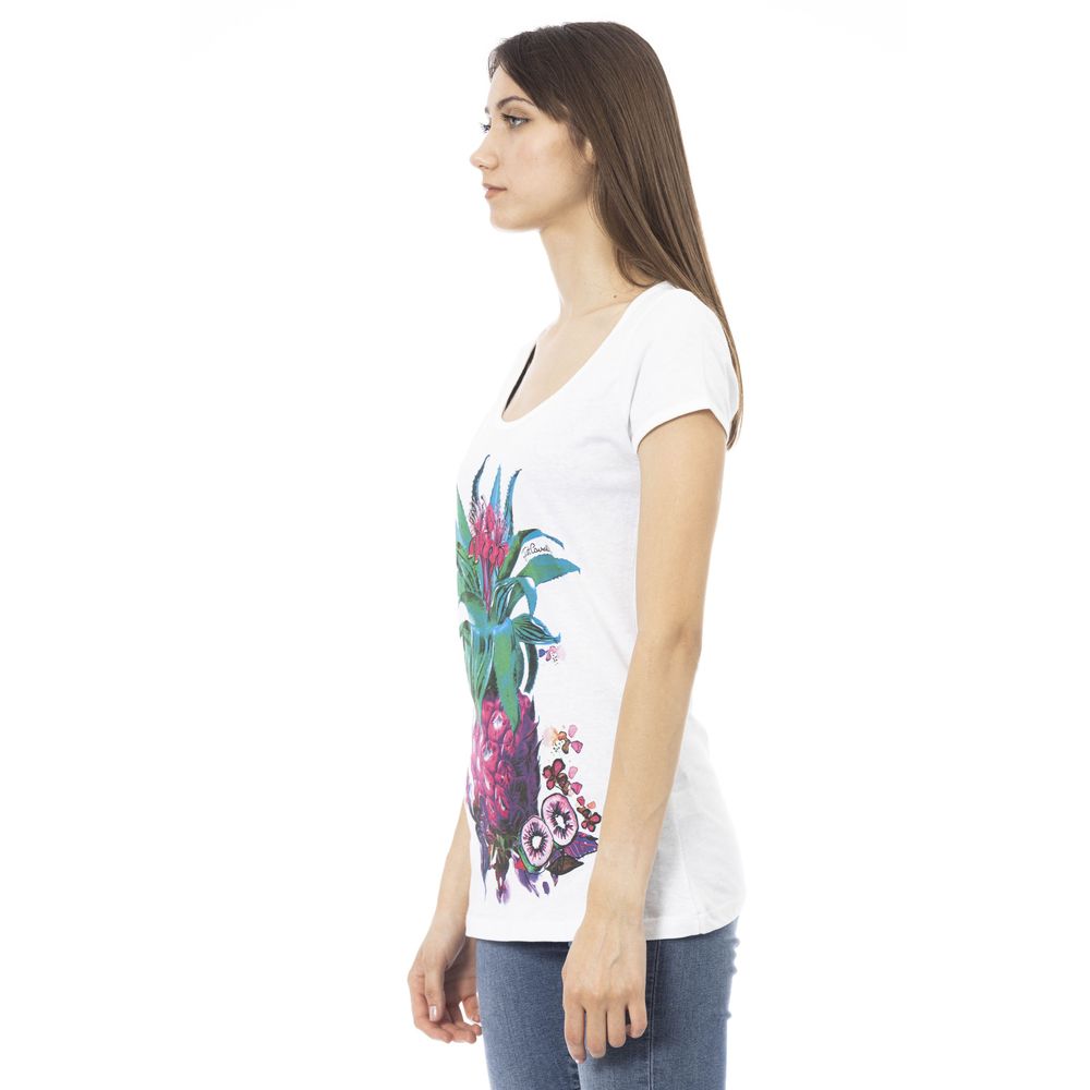 Just Cavalli White Cotton Tops & T-Shirt