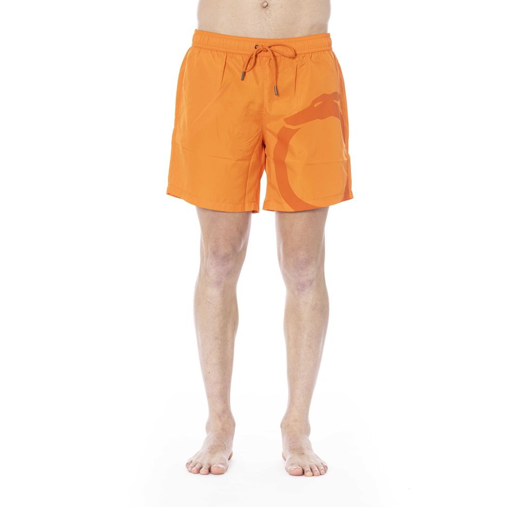 Trussardi Beachwear Orange Polyester Swimwear