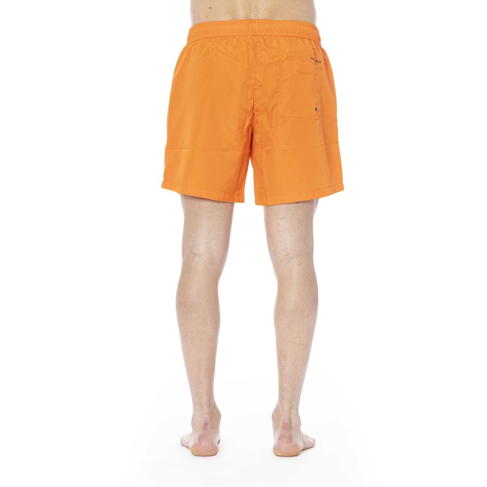 Trussardi Beachwear Orange Polyester Swimwear