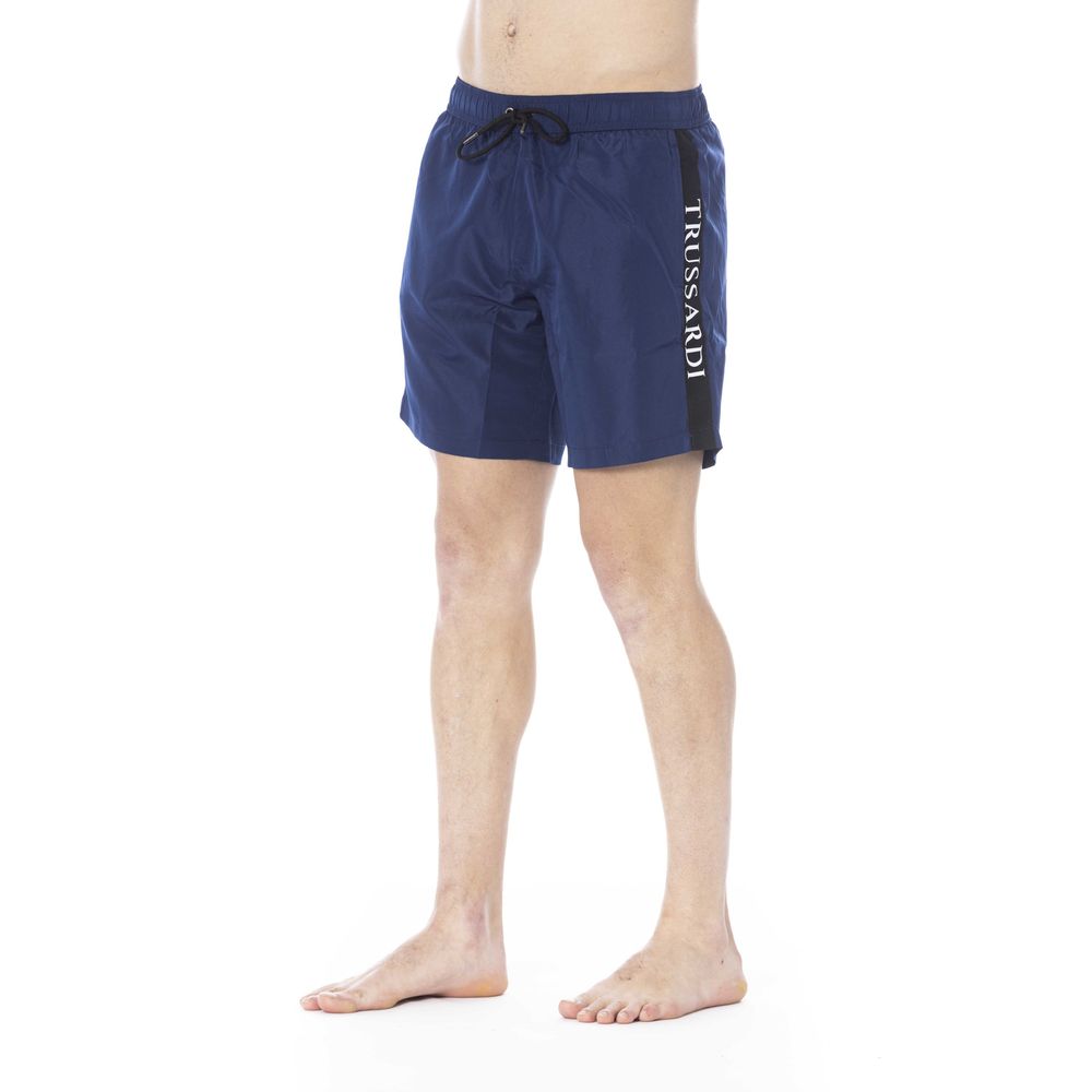 Trussardi Beachwear Blue Polyester Swimwear