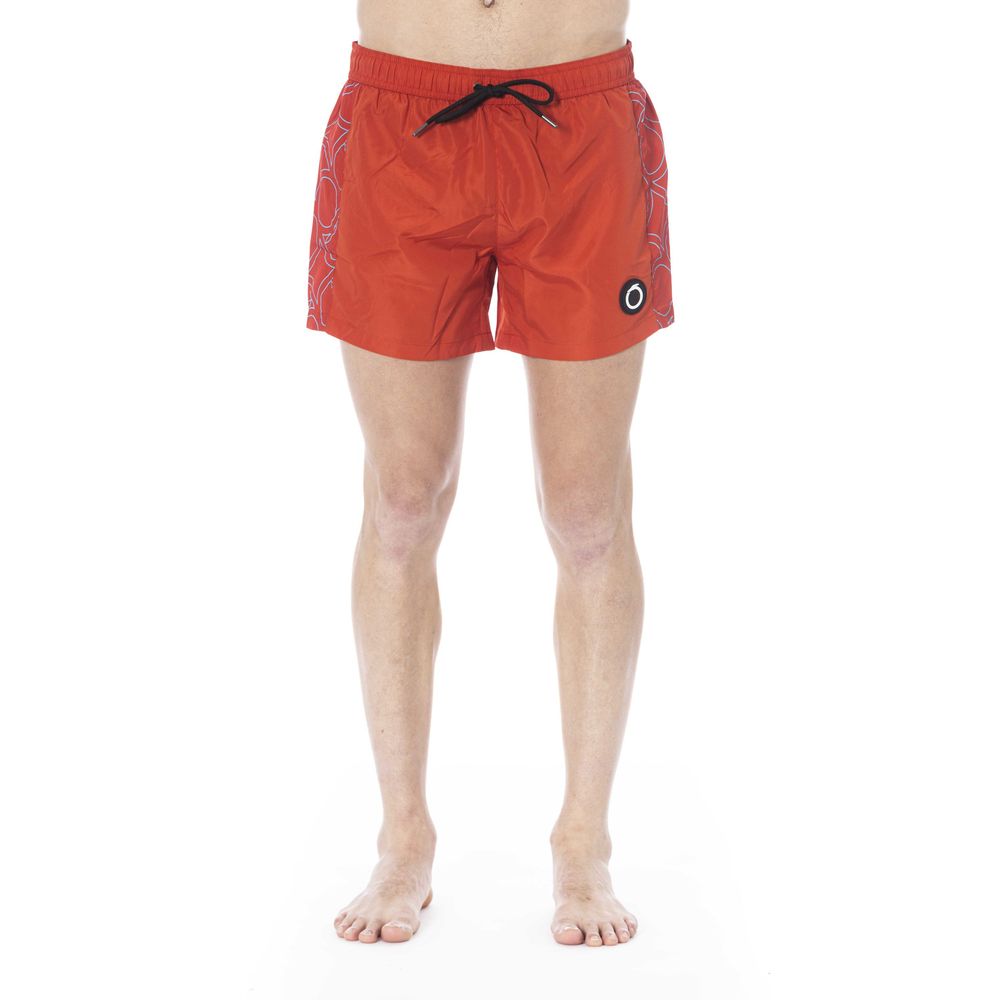 Trussardi Beachwear Red Polyester Swimwear