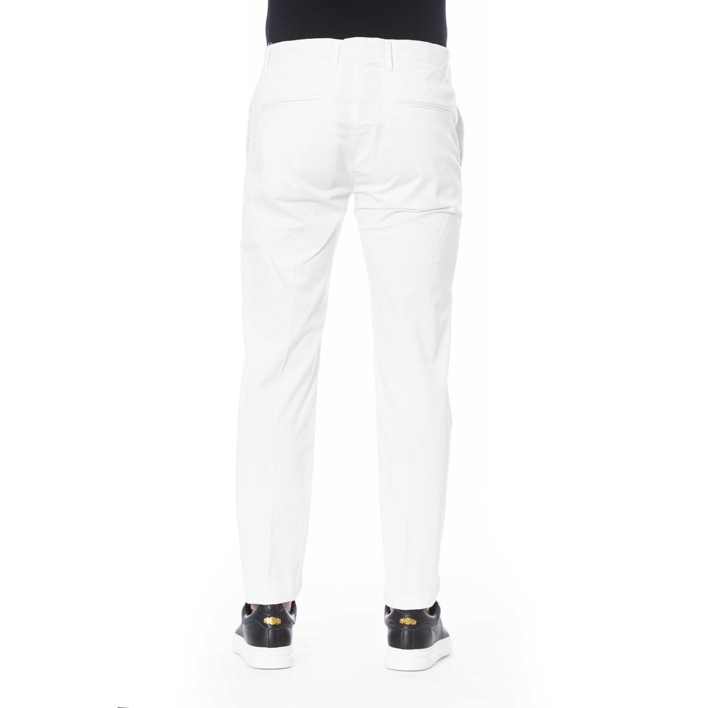 Distretto12 White Cotton Jeans & Pant