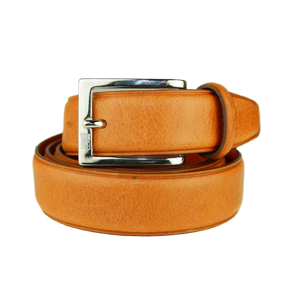 Cavalli Class Brown Leather Di Calfskin Belt