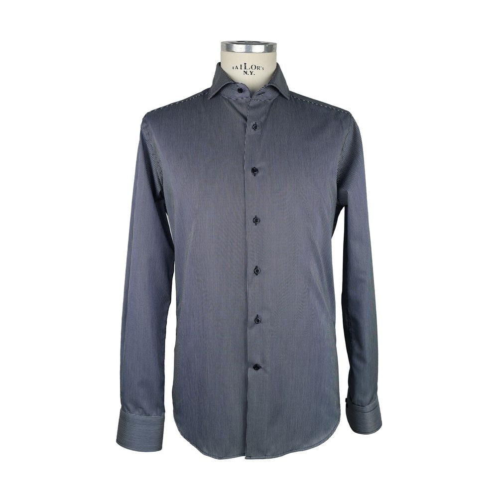 Made in Italy Black Cotton Shirt