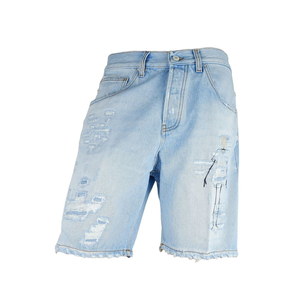 Light Blue Cotton Short
