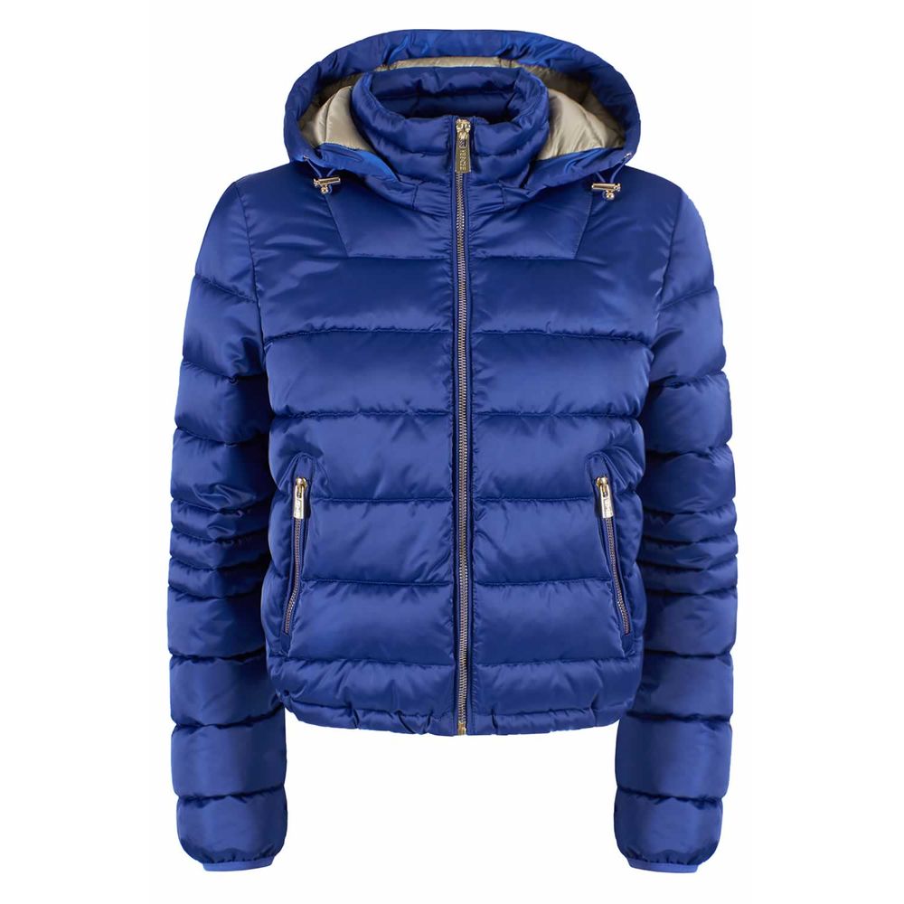 Yes Zee Chic Zippered Short Down Jacket with Hood