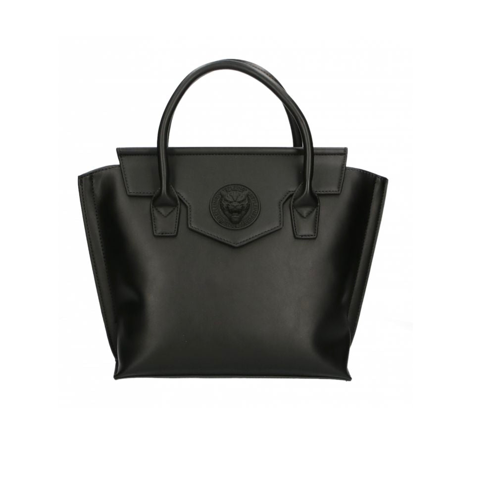 Black Polyurethane Handbag