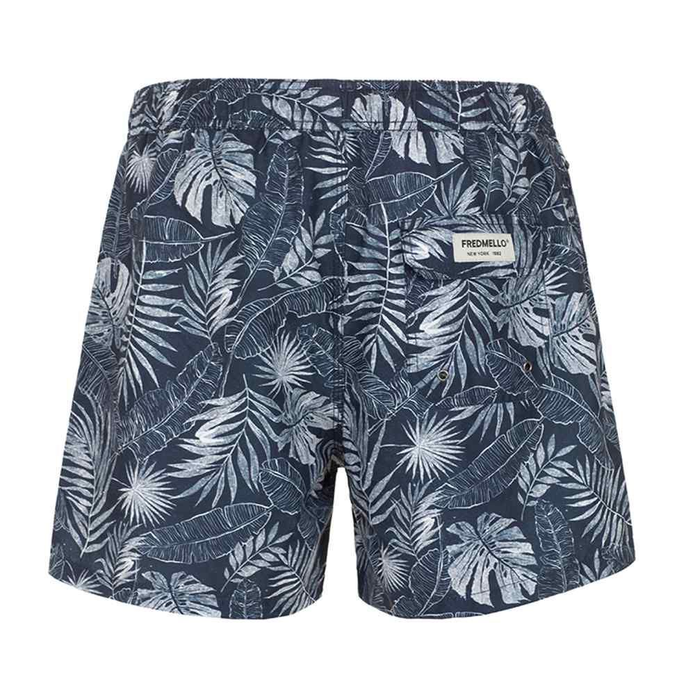 Fred Mello Chic Floral Motif Men's Boxer Swimwear