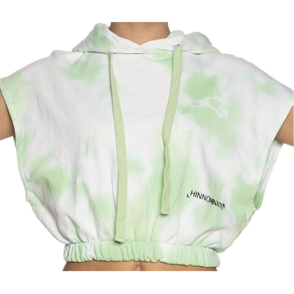 Hinnominate Apple Green Brushed Tie-Dye Sleeveless Hoodie