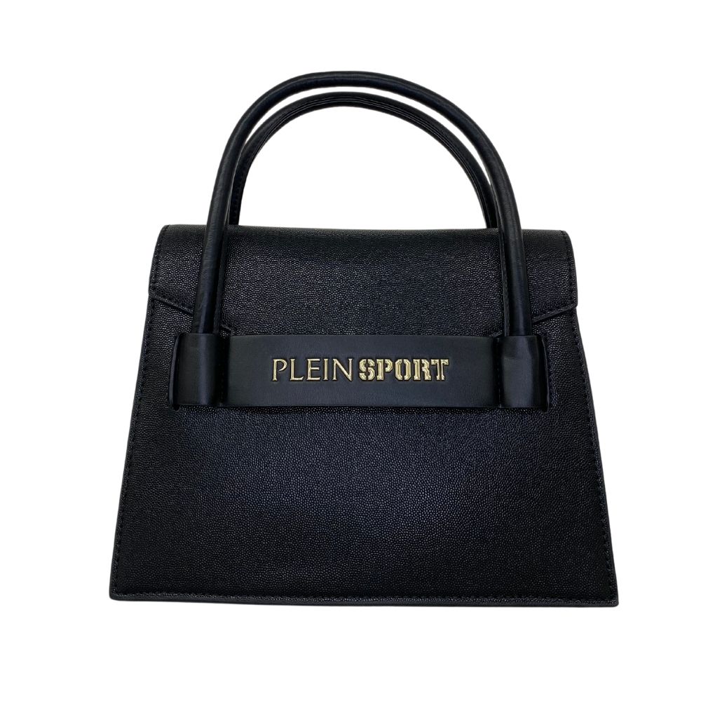 Black Polyurethane Handbag