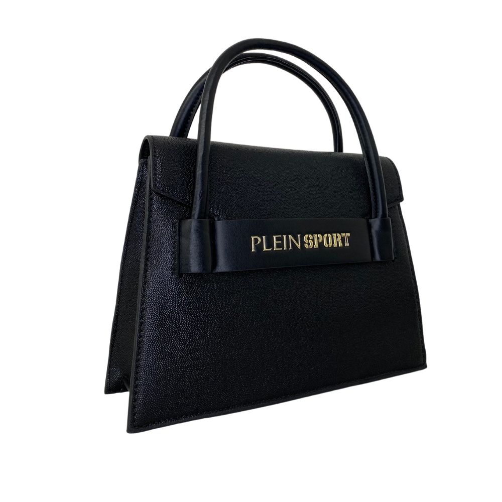 Black Polyurethane Handbag