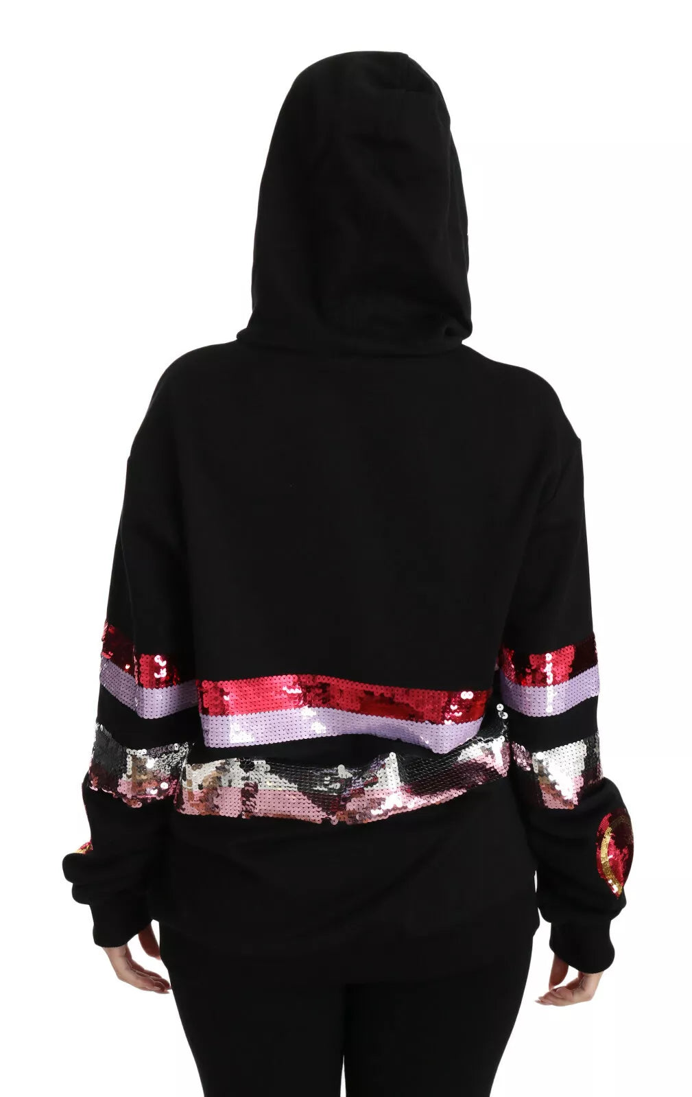 Dolce & Gabbana DG Sequined Hooded Pullover Sweater