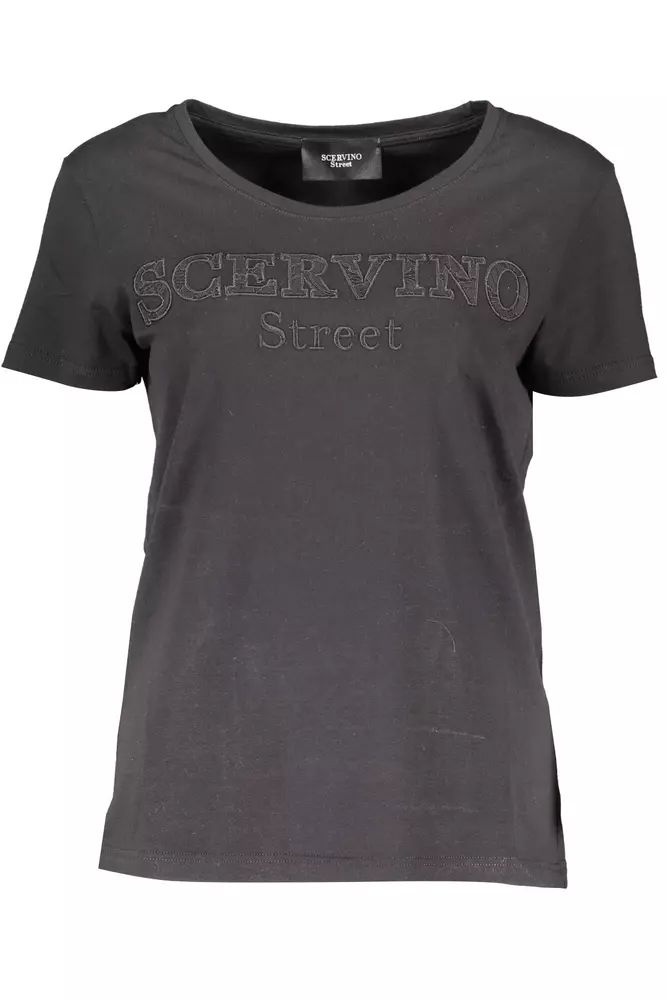 Scervino Street Black Cotton Tops & T-Shirt