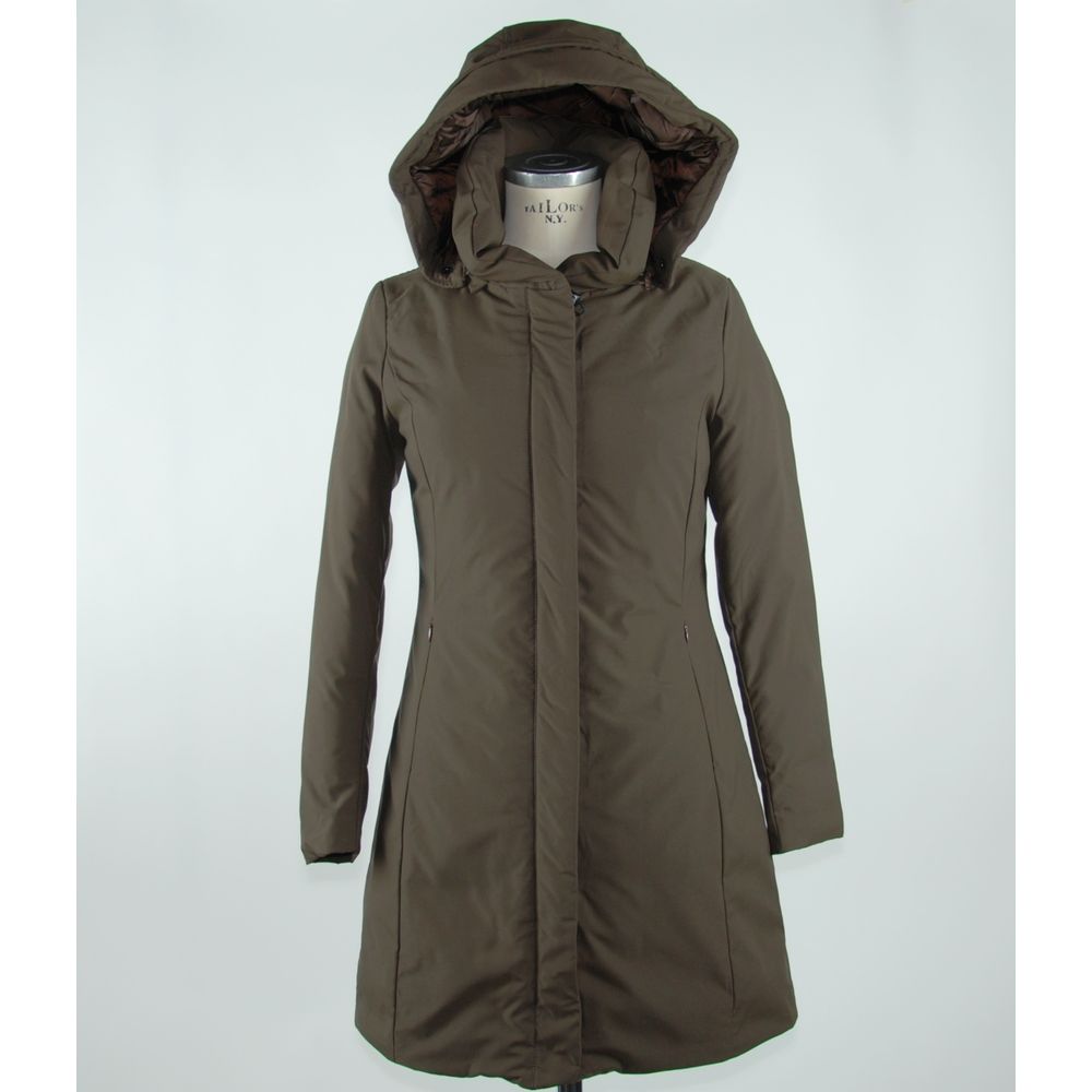 Brown Polyester Jackets & Coat