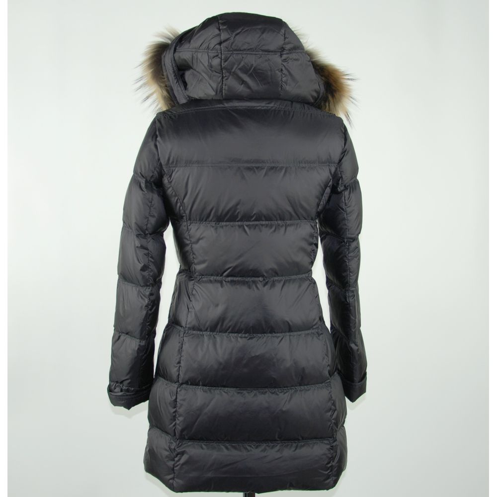 Emilio Romanelli Elegant Black Polyester Duck Down Jacket