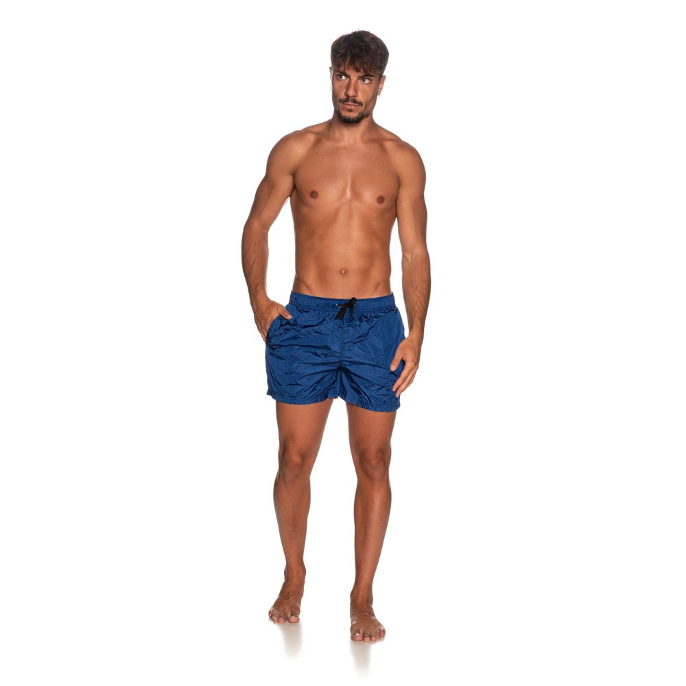 Blue Nylon Swimwear