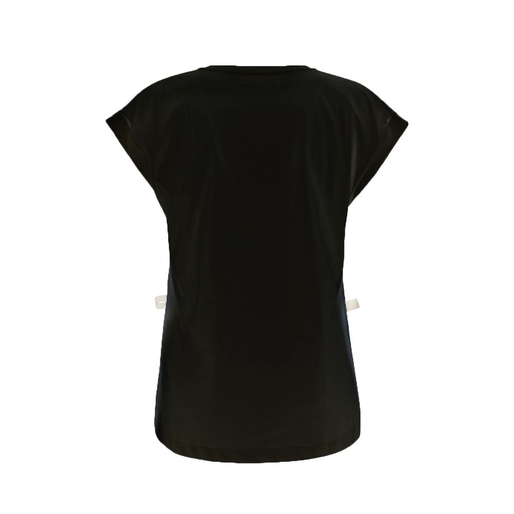 Yes Zee Black Cotton Tops & T-Shirt