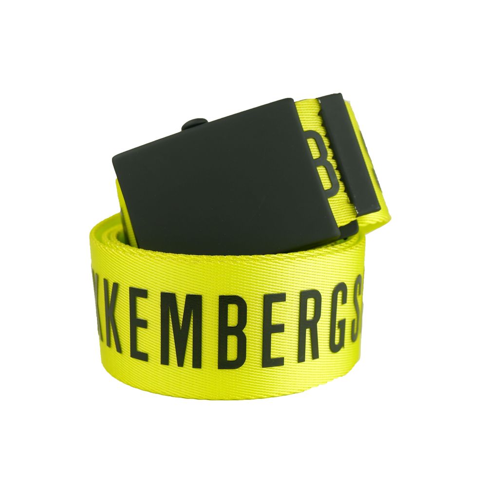 Lime Yellow Polyester Clip Closure Belt