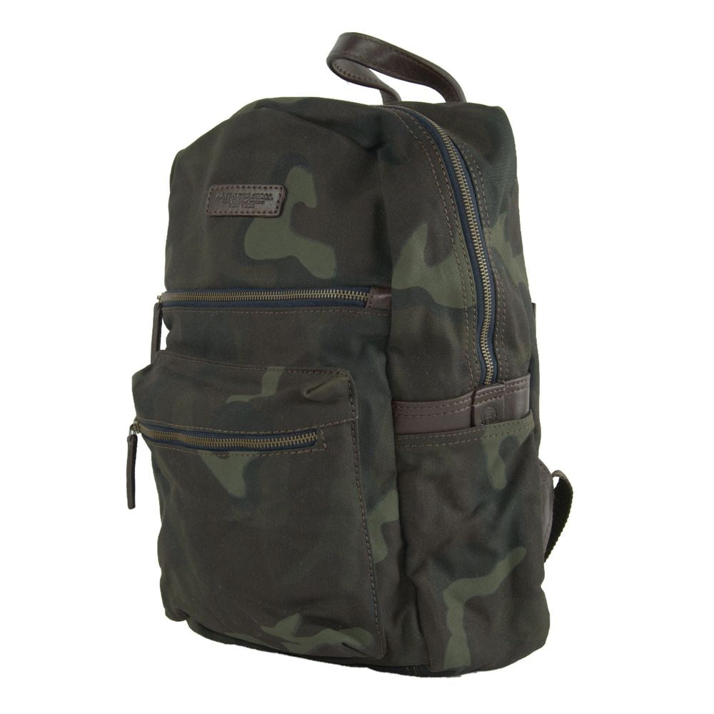 Green Cotton Backpack