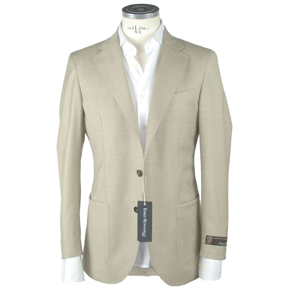 Beige Virgin Wool Blazer