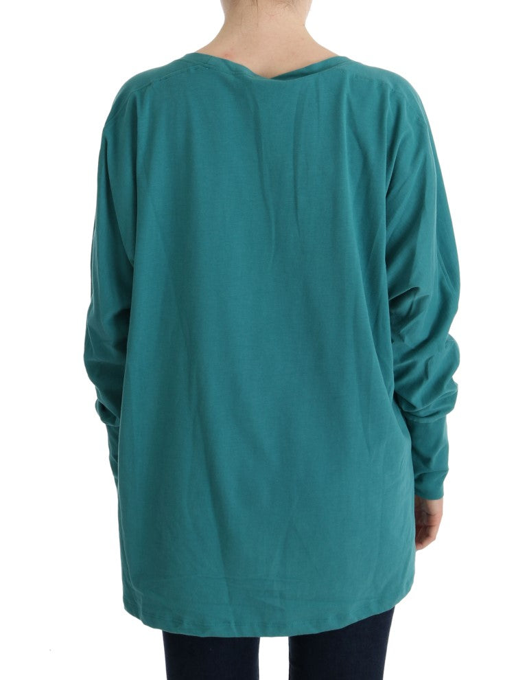 Green Cotton Oversized Sweater