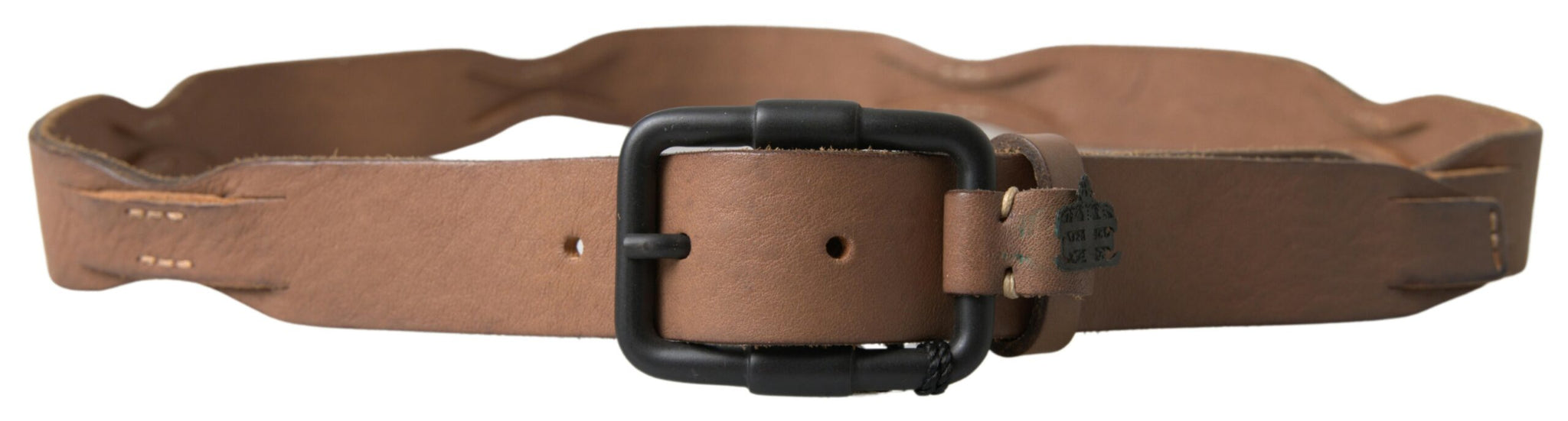 Ermanno Scervino Brown Leather Metal Buckle Waist Men Belt