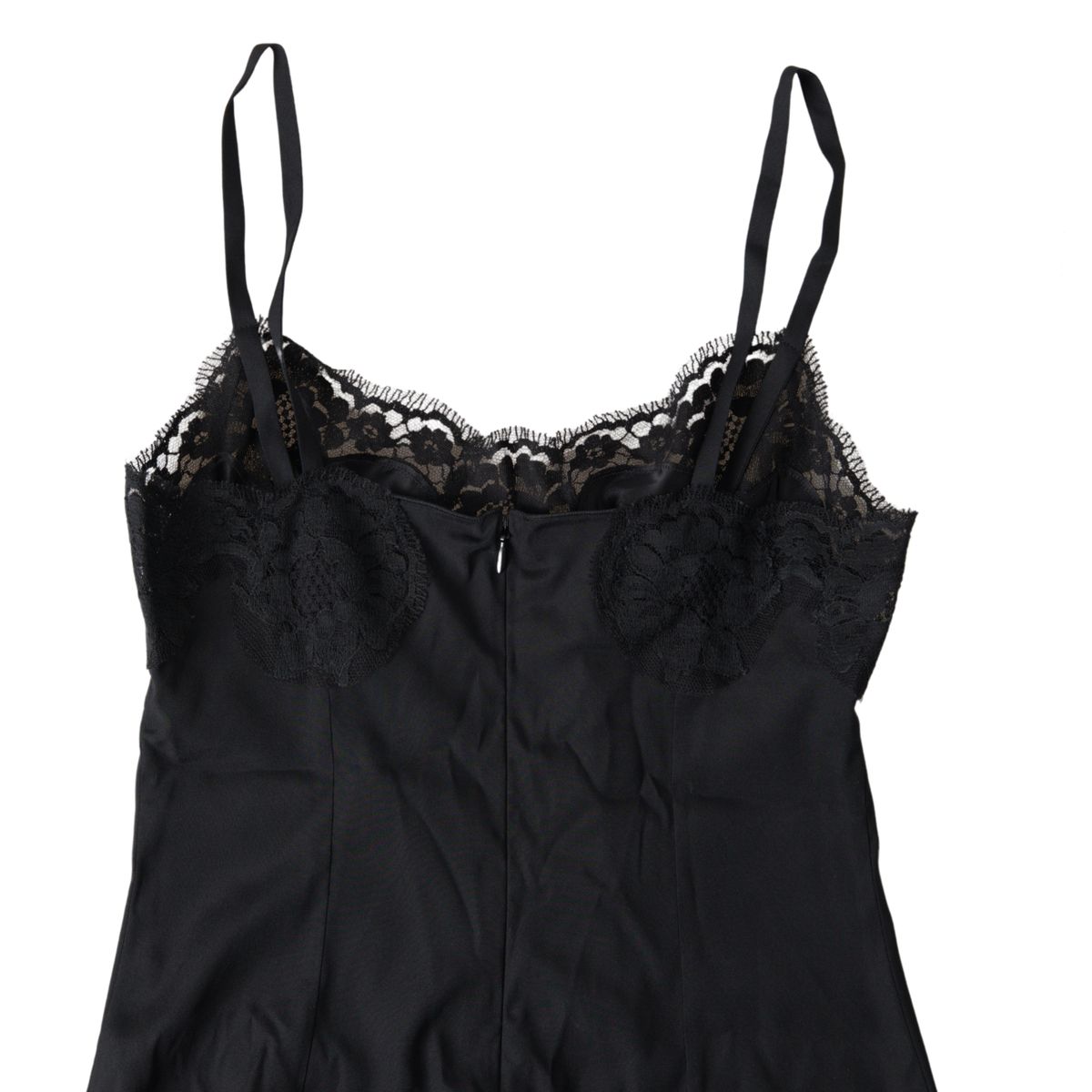 Dolce & Gabbana Black Lace Silk Sleepwear Camisole Underwear