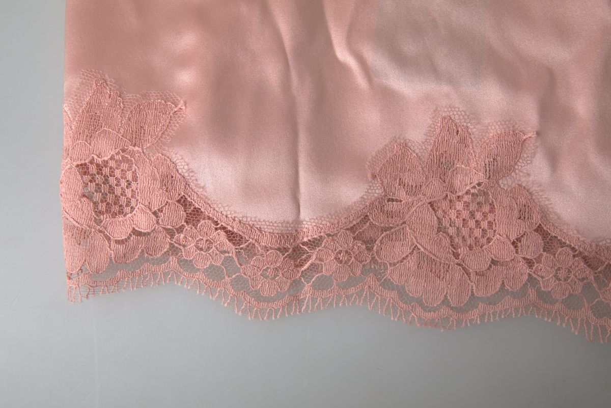 Dolce & Gabbana Antique Rose Lace Silk Camisole Top Underwear