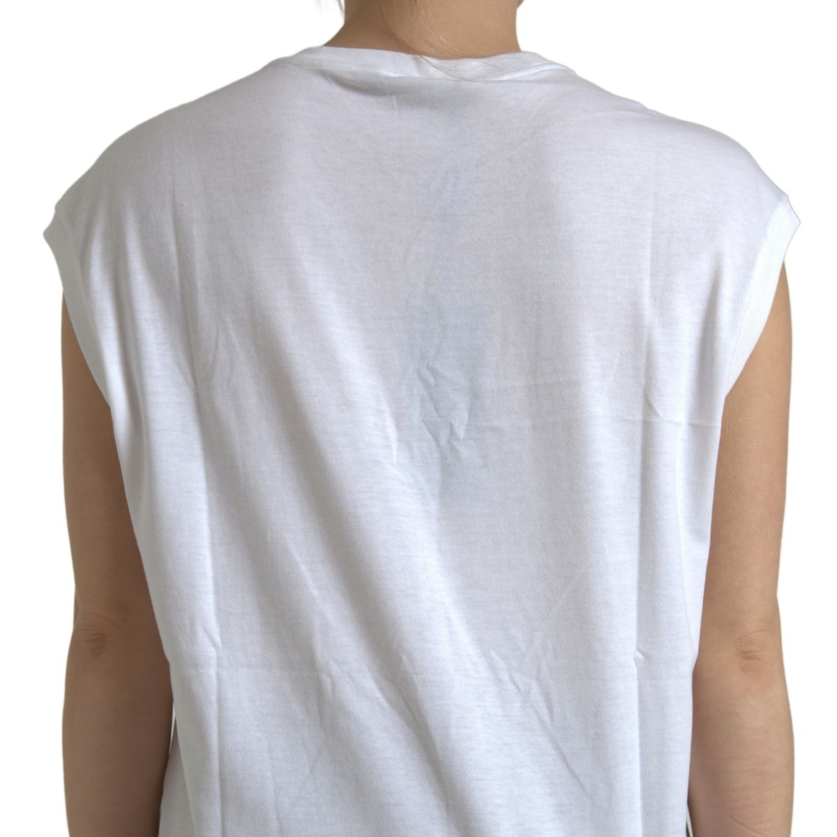 Dolce & Gabbana White Cotton St. Tropez Crew Neck Tank T-shirt