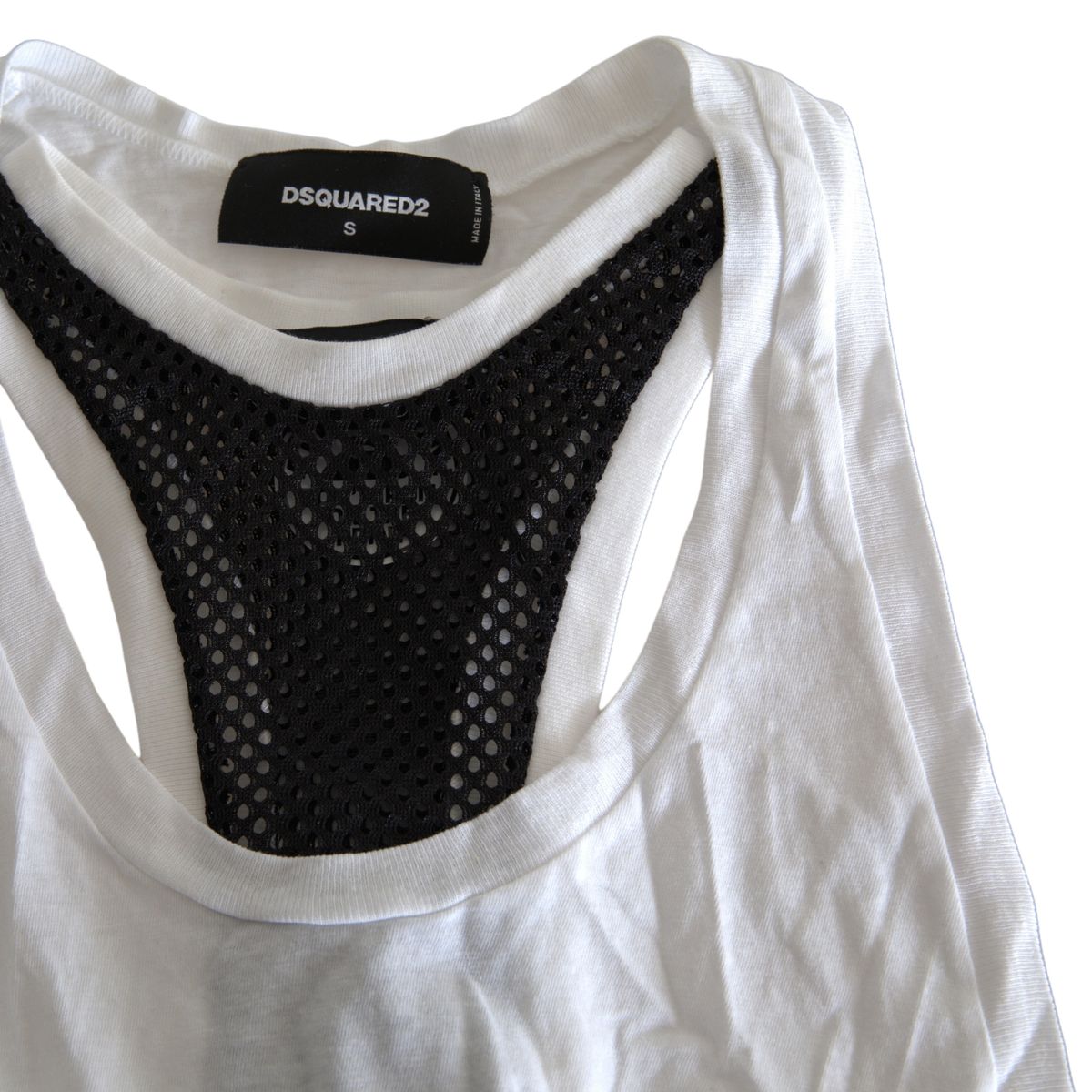 Dsquared² Black White Crewneck Sleeveless Tank Top