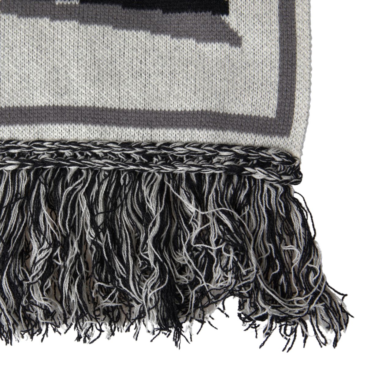 Dolce & Gabbana Gray Cashmere Knitted Wrap Shawl Fringe Scarf