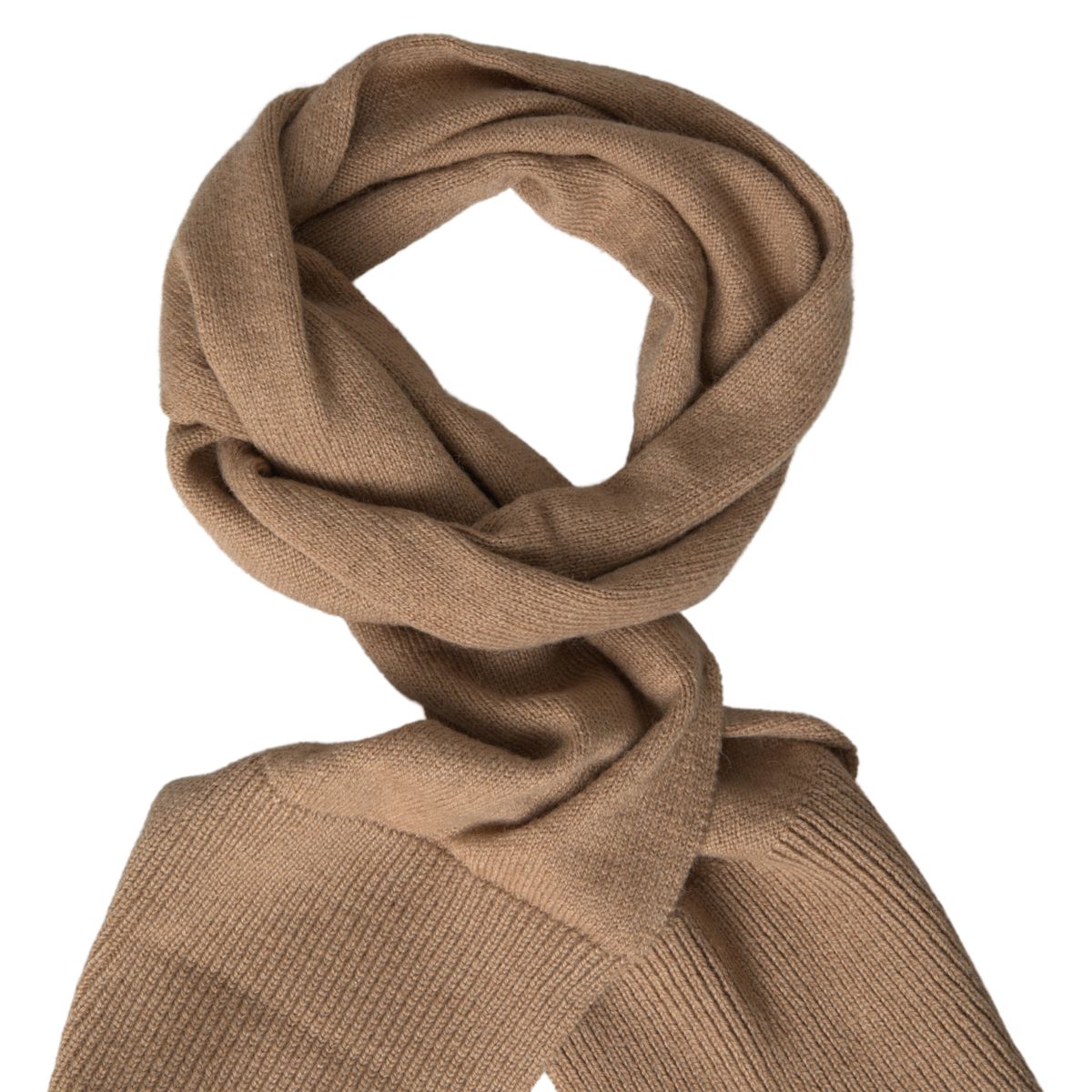 Dolce & Gabbana Brown Knitted Camel Wrap Shawl Foulard Scarf