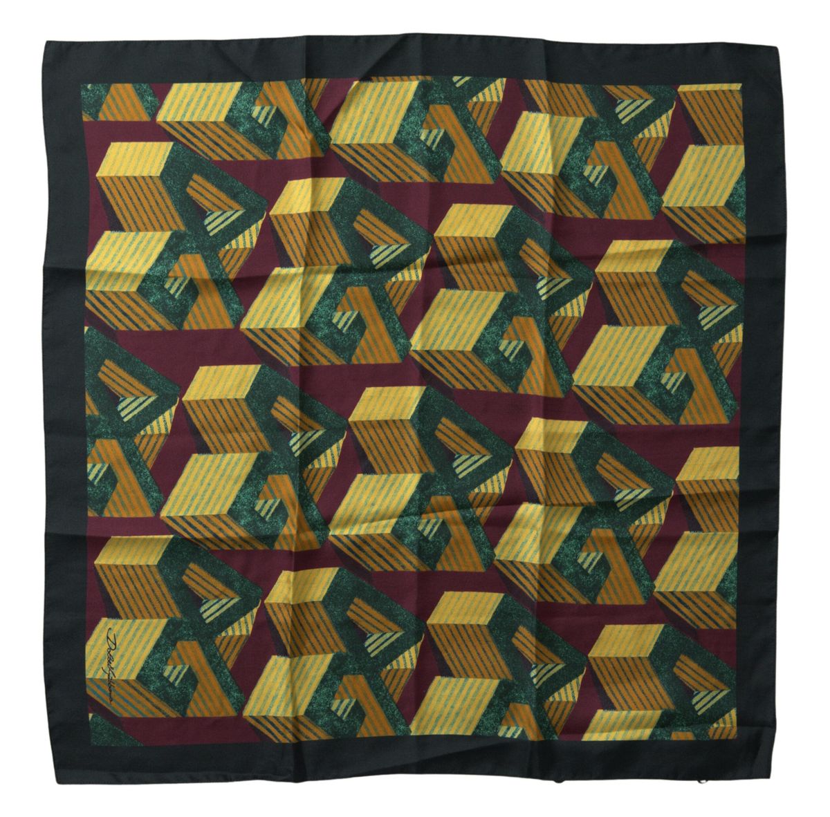 Dolce & Gabbana Multicolor Printed Square Handkerchief Scarf