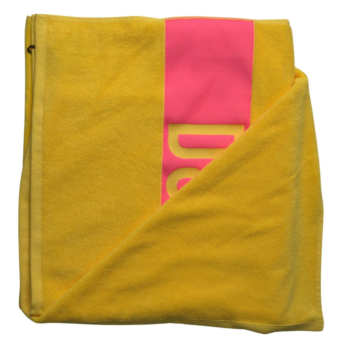 Dsquared² Yellow Logo Print Cotton Soft Unisex Beach Towel