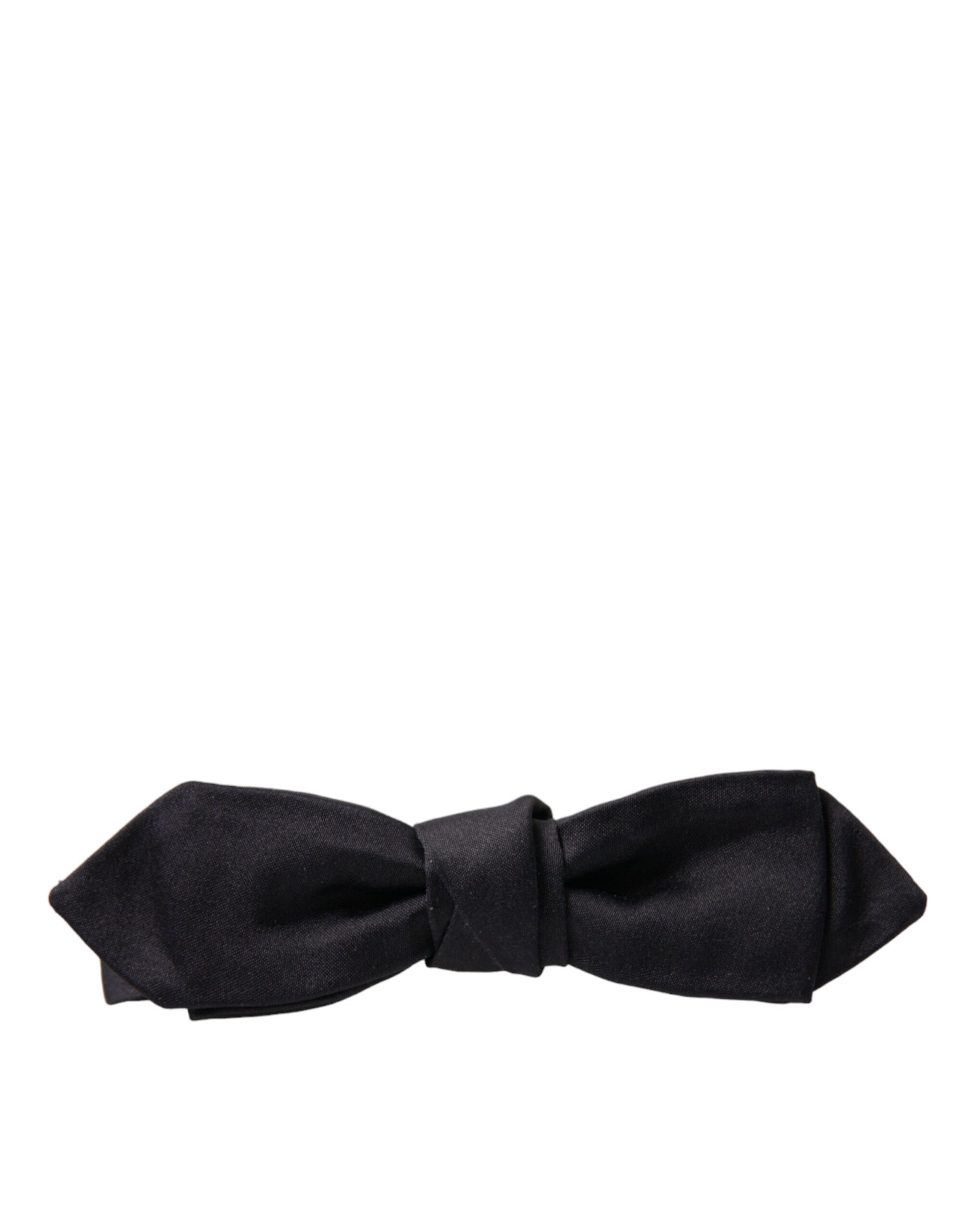 Dolce & Gabbana Black Silk Adjustable Neck Men Papillon Bow Tie