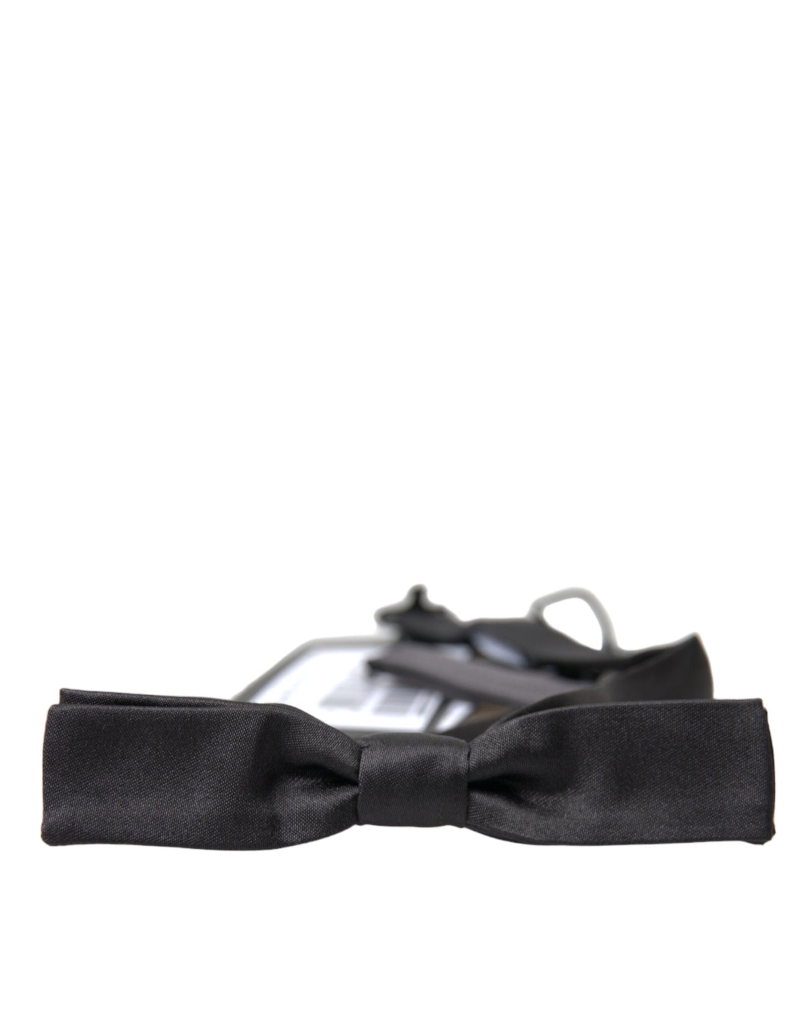 Dolce & Gabbana Dark Grey Silk Adjustable Neck Men Papillon Bow Tie