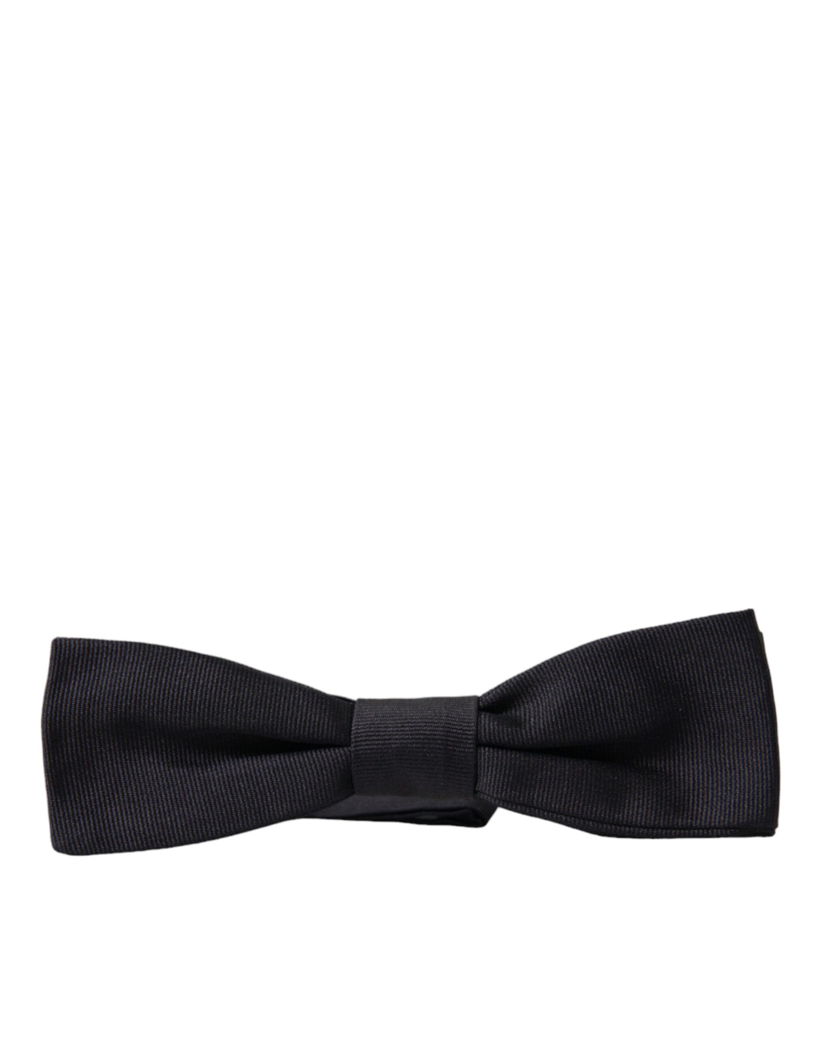 Dolce & Gabbana Black Silk Adjustable Neck Men Papillon Bow Tie