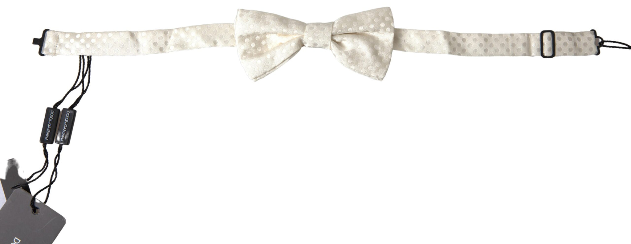 Dolce & Gabbana Ivory Fantasy Pattern Adjustable Neck Papillon Bow Tie