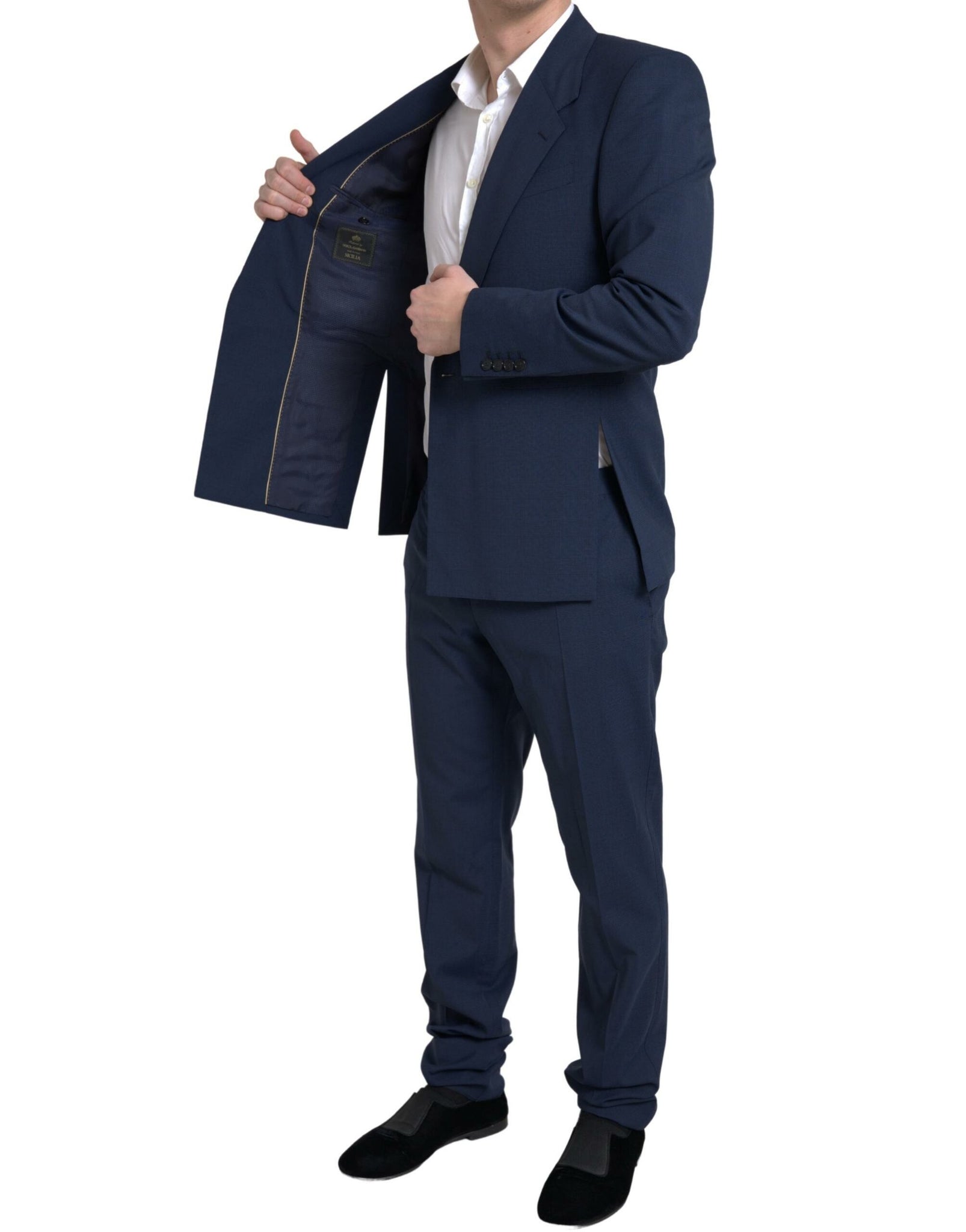 Dolce & Gabbana Blue 2 Piece Single Breasted SICILIA Suit