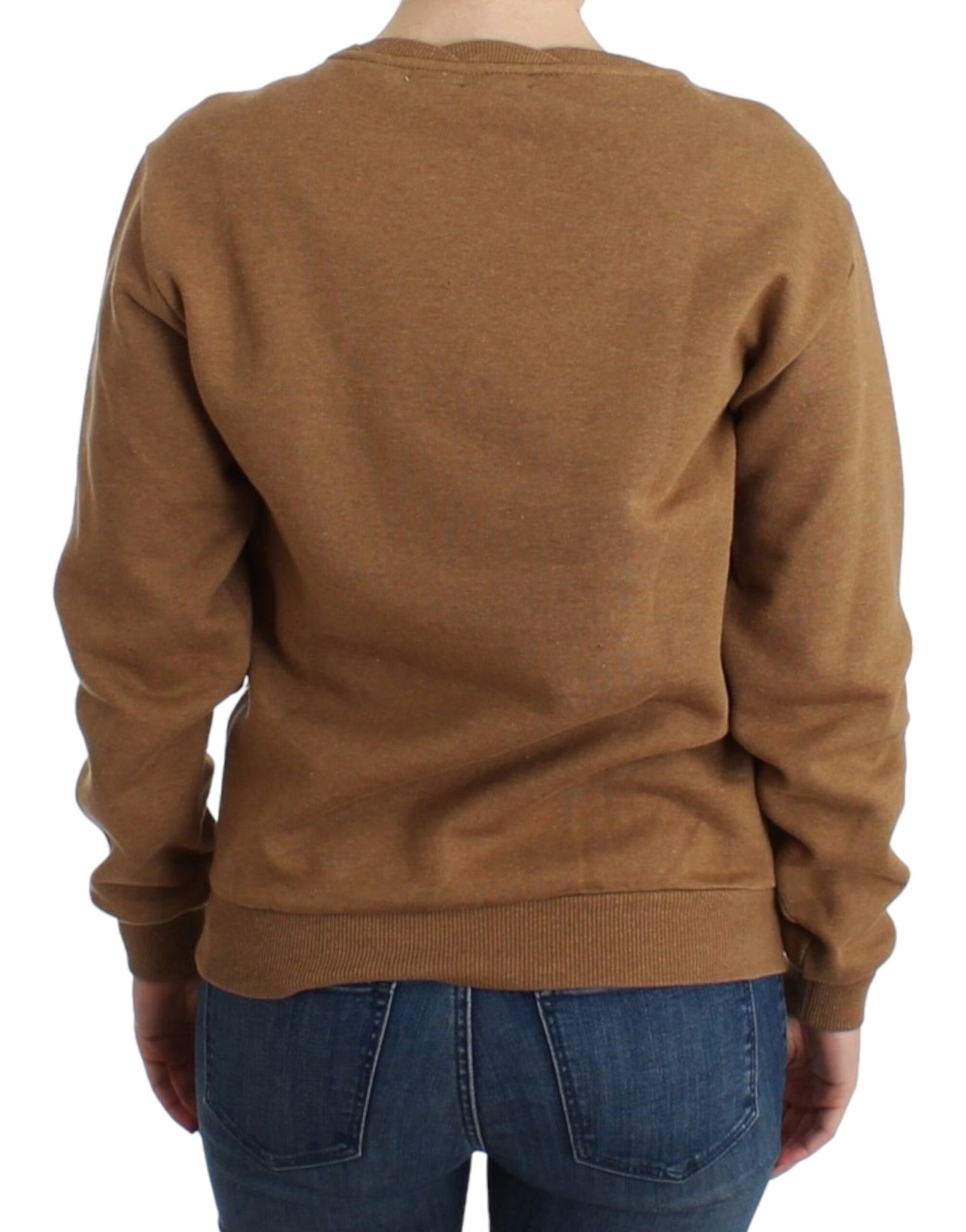 Brown Crewneck Cotton Sweater