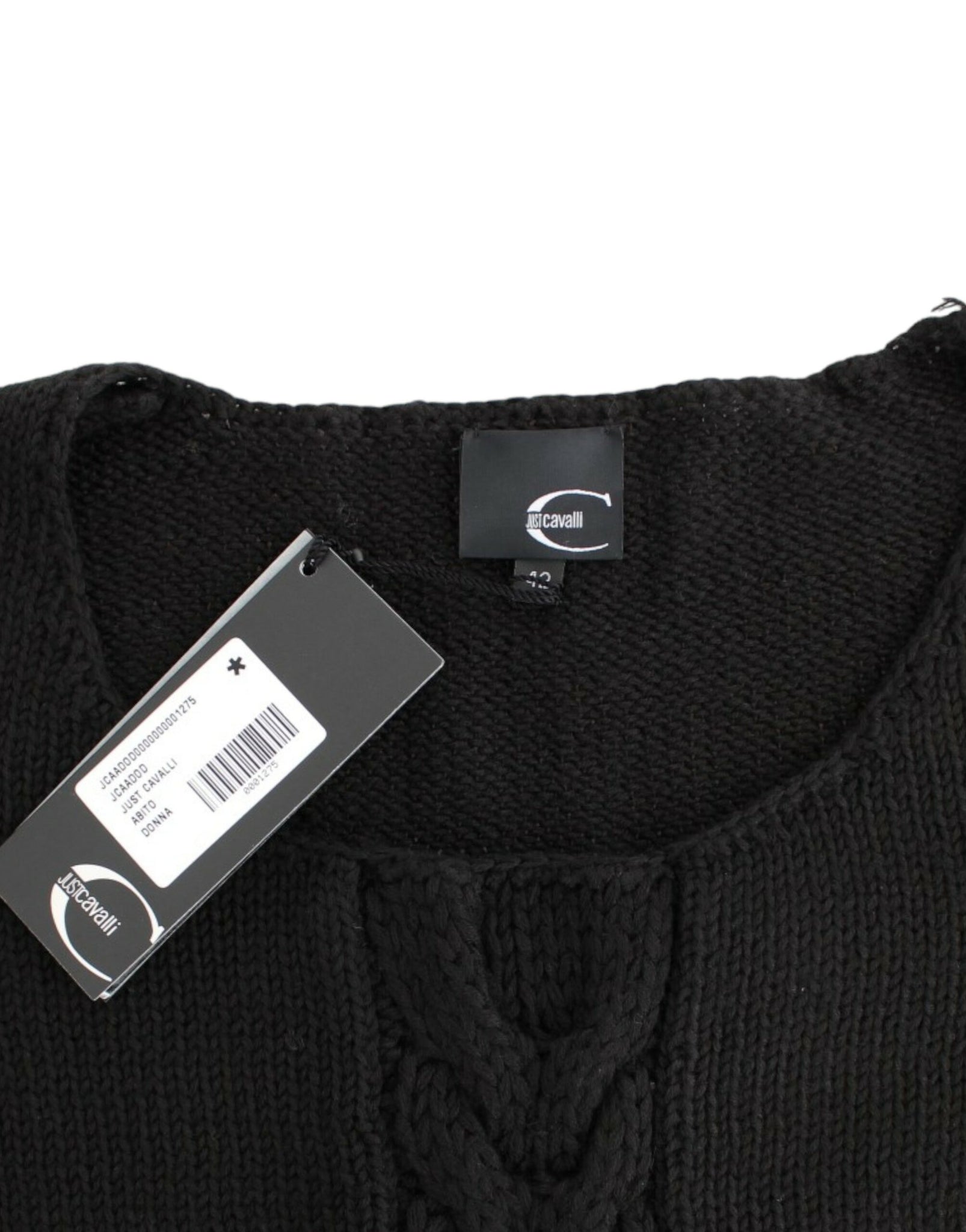 Black knitted wool sweater