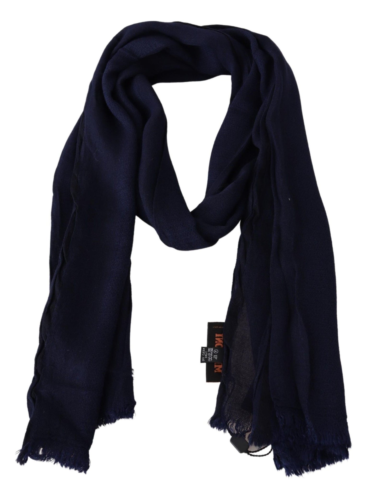 Blue Wool Knit Unisex Neck Wrap Scarf