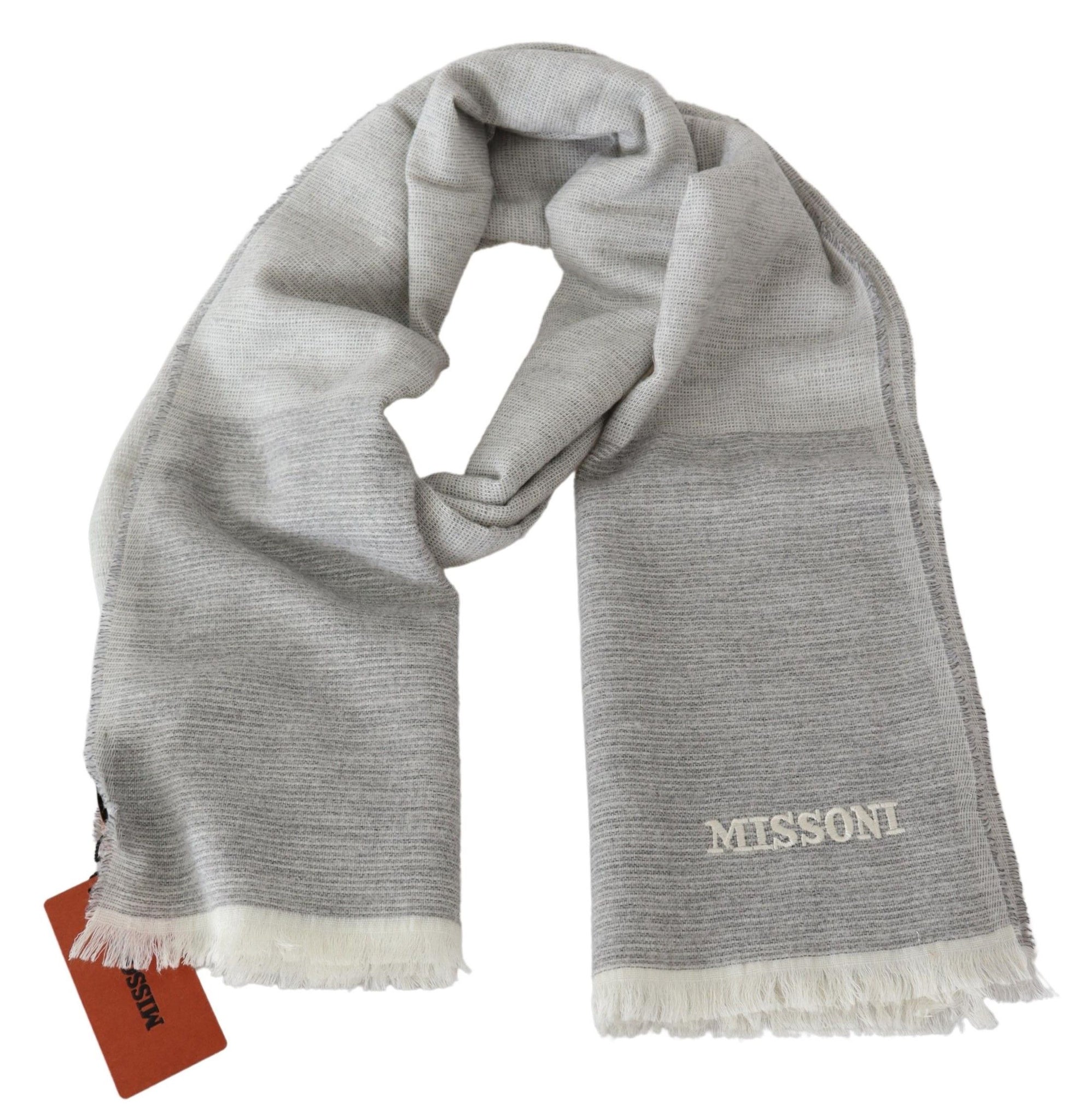 Beige 100% Wool Unisex Neck Wrap Scarf