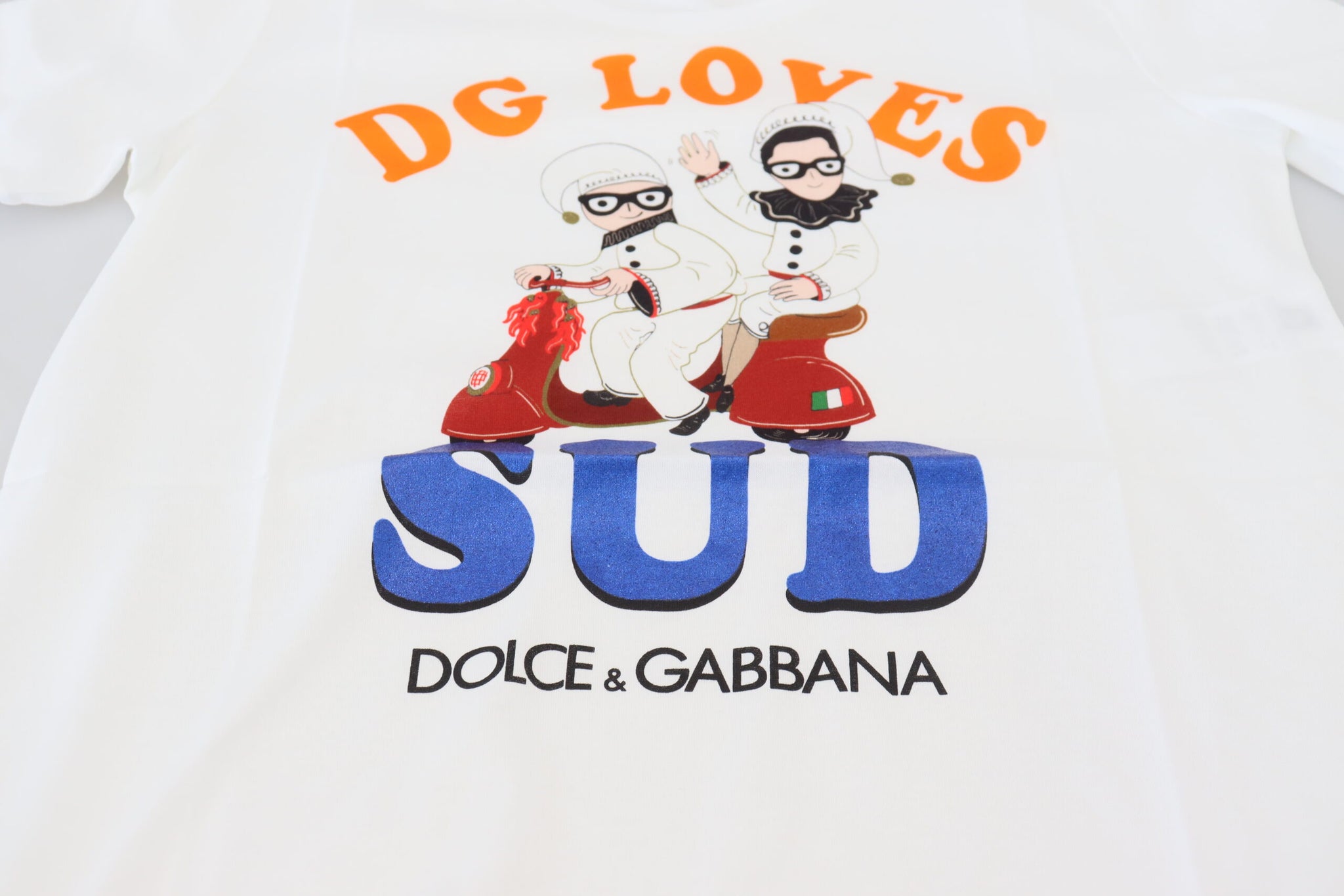 Dolce & Gabbana White Cotton DG Loves SUD  T-shirt