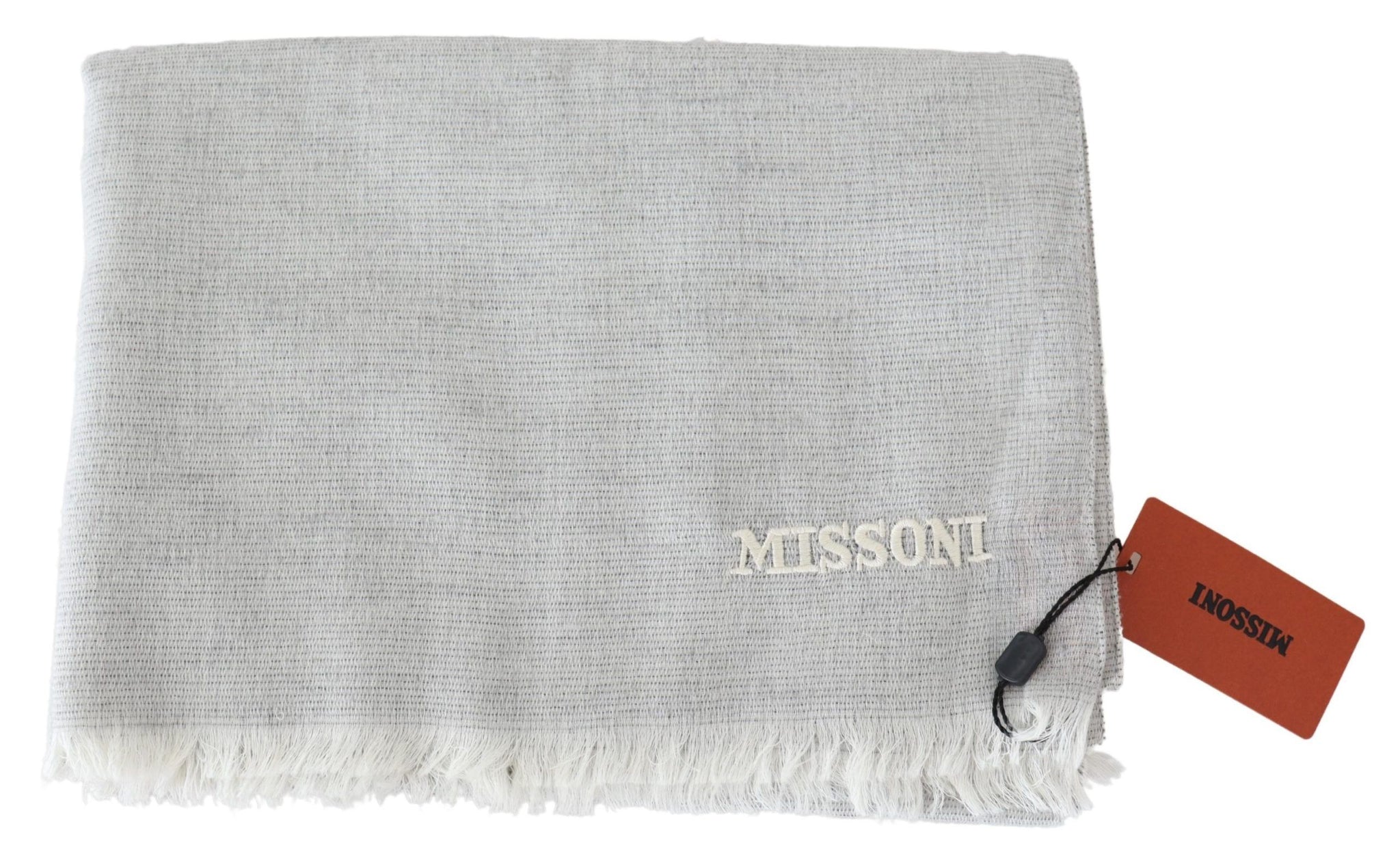 Gray Wool Knit Unisex Neck Wrap Scarf